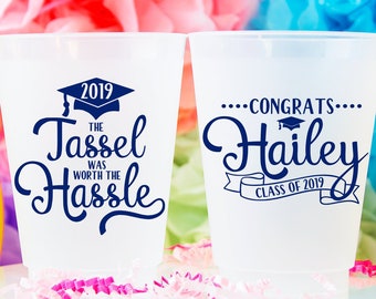 Graduation Party Cups, 2020 Graduation, High School Graduation, College Graduation, Congrats Grad, Plastic Cups, Graduation Favor