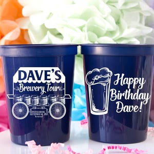 Bachelor Party Cups, Bachelor Party Gifts, Brewery Tour, Guys Trip, Wedding Favors, Groomsmen Gift, Party Cups, Plastic Cup, Custom Cups