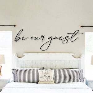 Guest Bedroom Sign Rustic Home Decor Housewarming Gift Guest Room Wall Decor Be Our Guest Room Decor Large Wood Sign Farmhouse Decor