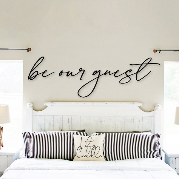 Guest Bedroom Sign Rustic Home Decor Housewarming Gift Guest Room Wall Decor Be Our Guest Room Decor Large Wood Sign Farmhouse Decor