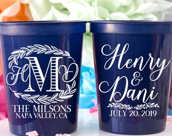 Wedding Favors for Guests Monogrammed Cup Printed Cups Birthday Cups Party Cups Plastic Cup Personalized Wedding Cups Wedding Favor Cups