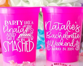 Beach Party Cups Bach Party Cups Bridal Cups Bachelorette Gifts Custom Printed Cups Plastic Party Cup Drinking Cups Custom Party Cups
