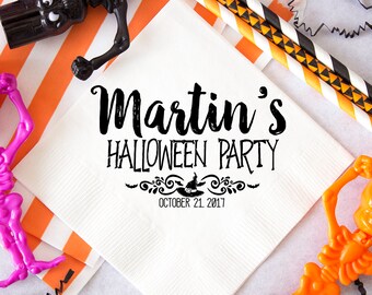 Halloween Napkins, Halloween Decor, Halloween Party Napkins, Wedding Decor, Party Decorations, Cocktail Napkins, Custom Napkin, Paper Napkin