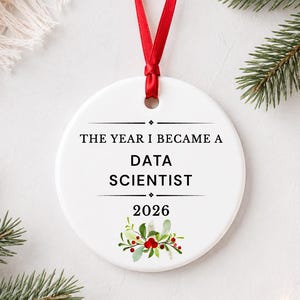 Data Scientist Ornament 2026, New Data Science Gift, Machine Learning Career Christmas Keepsake