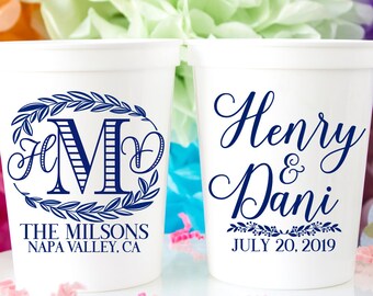 Country Wedding Favor Wedding Table Decor Rustic Wedding Decor Personalized Wedding Favors for Guests Custom Wedding Cups Rustic Table Decor