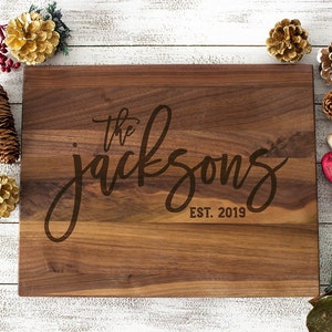 Personalized Wood Cutting Board Custom Cutting Board Personalized Wedding Gift Housewarming Anniversary Bridal Shower Christmas Gift