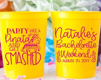Personalized Cups Wine Cups Bachelorette Gifts Bachelorette Favor Custom Plastic Party Cups Beach Bachelorette Weekend Stadium Cups