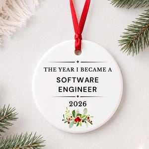 Software Engineer Ornament 2026, New Software Developer Gift, Programmer Christmas Keepsake