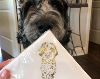 Dog Cocktail Napkins Wedding Napkins Dog Napkins Wedding Napkins Personalized Pet Cocktail Napkin Custom Cocktail Dog Napkins Wedding