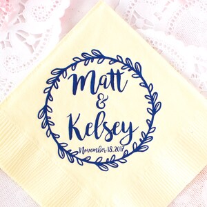 Wedding Shower Napkins, Bridal Shower, Baby Shower, Anniversary Napkins, Wedding Bar Napkins, Wedding Favors, Cocktail Napkins, Party Napkin