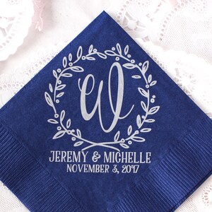 Monogrammed Napkins, Monogram Napkins, Wedding Favors, Wedding Napkins, Beverage Napkins, Cocktail Napkins, Rustic Wedding, Paper Napkins