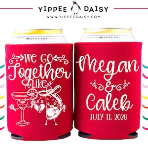 Wedding Can Coolers Custom Can Cooler Personalized Wedding Favors for Guests Taco Wedding Party Gift Funny Favor Fiesta Party Decor