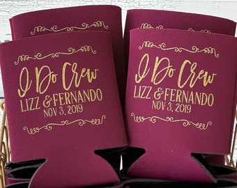 I Do Crew Favor, Bachelorette Party Can Cooler, Bridesmaid Gift, Engagement Party Can Cooler, Bride Tribe, Bachelorette Favor, Beer Holder