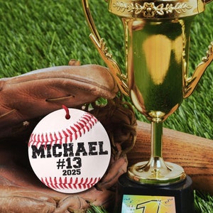Personalized Baseball Ornament - Custom Baseball Gift for Players, Seniors, Coaches - Sports Keepsake - Baseball Team Gift 2025