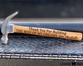 Father of the Groom Gift, Custom Engraved Hammer, Personalized Hammer for Dad, Best Dad Gift, Monogrammed Hammer, Personalized Tools