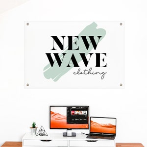 Custom Clear Acrylic Sign Business Logo Sign Storefront Sign Personalized Sign Office Logo Floating Acrylic Business Sign Custom Lobby Sign