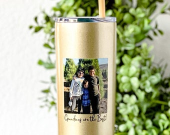 Grandma Gifts Custom Gift for Grandma Tumbler with Straw Personalized Gifts for Grandma Coffee Cup Mother's Day Birthday from Grandkids