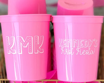 First Fiesta Birthday Party, Custom Birthday Cups, 1st Birthday Cups, Fiesta Party Cups, First Fiesta Stadium Cups, 1st Birthday Favors