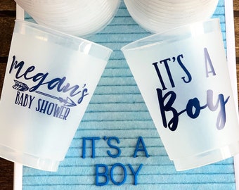 It's A Boy Baby Shower Cups, Boy Baby Shower Cups, Personalized Baby Shower Cups, Baby Shower Favor, Custom Plastic Cups, Baby Shower Party