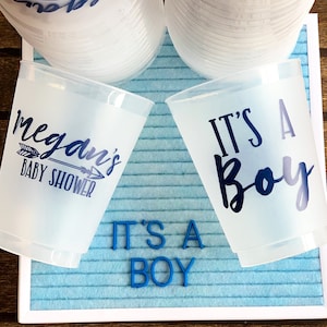 It&#39;s A Boy Baby Shower Cups, Boy Baby Shower Cups, Personalized Baby Shower Cups, Baby Shower Favor, Custom Plastic Cups, Baby Shower Party