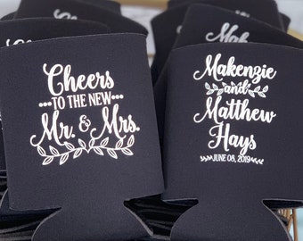Wedding Favor Can Coolers, To Have and To Hold and To Keep Your Drink Cold, Custom Can Cooler, Beverage Insulator, Custom Wedding Can Cooler