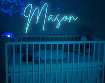 Neon Sign Custom Name Sign for Kids Room Nursery Personalized Gift for Son Daughter Baby Children Baby Shower Birthday Party Custom Led Sign