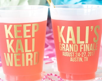 Bachelorette Party Favor, Bachelorette Cups, Bridal Party Gift, Beach Bachelorette, Frosted Cups, Frost Custom Cups, Personalized Party Cups