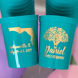 Family Reunion Cups, Family Trip Cups, Custom Stadium Cups, Custom Reunion Printed Cups, Family Reunion Gifts, Personalized Family Cups