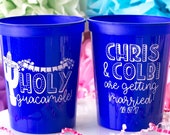 Personalized Cups, Holy Guacamole Wedding Cups, Fiesta Wedding, Taco Wedding, Stadium Cups, Mexican Fiesta Birthday, Custom Party Cups