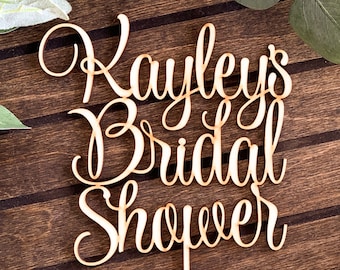Bridal Shower Cake Topper, Bride Name Cake Topper, Bridal Shower Cake Decoration, Bridal Party Cake Topper, Rustic Bridal Cake Topper