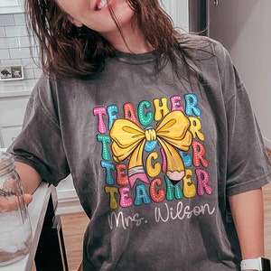 Custom Teacher Shirt - Personalized Teacher Shirt - Teacher Name Shirt - Preppy Back to School Shirt - Teacher Appreciation - Teacher Gift