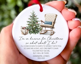 Christmas in Heaven Memorial Ornament Lost But Never Forgotten In Loving Memory Of Loss of a Loved One Angels In Heaven Remembrance Gift
