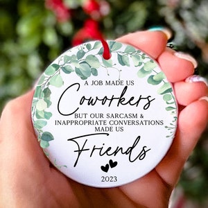 Coworker Christmas Gift Christmas Ornaments Funny Gift for Coworker Work Bestie Work Friend Ornament Secret Santa Office Gift Exchange 2024