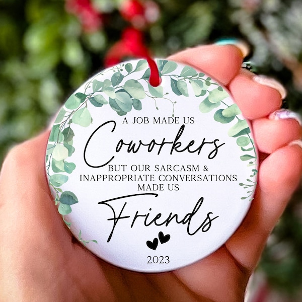 Coworker Christmas Gift Christmas Ornaments Funny Gift for Coworker Work Bestie Work Friend Ornament Secret Santa Office Gift Exchange 2023