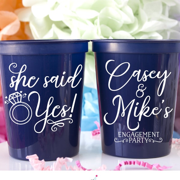 Engagement Party Cups Etsy