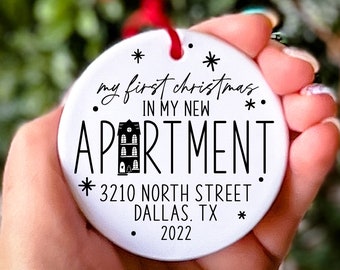 My First Apartment Ornament New Home Keepsake New House Ornament First Apartment Ornament Personalized New Address Gift for Her
