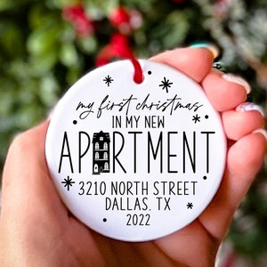 My First Apartment Ornament New Home Keepsake New House Ornament First Apartment Ornament Personalized New Address Gift for Her bild 1