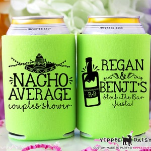 Fiesta Shower Couple Shower Wedding Shower Drink Coolers Personalized Wedding Favors Custom Can Cooler Bachelorette Party Gift for Couple