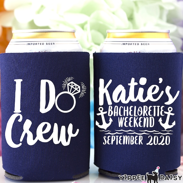 Bachelorette I Do Crew, Bachelorette Can Coolers, Bachelorette Weekend, Cruise Bachelorette, Hen Party Can Holder, Bachelorette Party