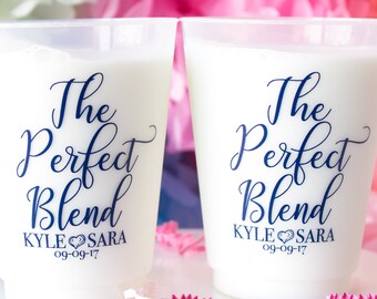 Custom Cup, Personalized Cups, Shatterproof Cups, Plastic Cups, Wedding Cups, The Perfect Blend, Coffee Bar, Coffee Theme, Wedding Favors