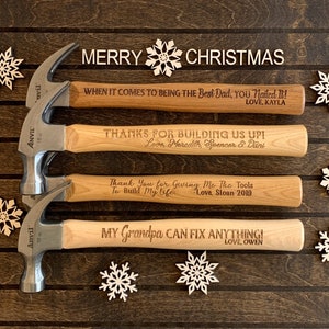 You Nailed It, Personalized Engraved Hammer, Custom Hammer For Dad Grandpa Stepdad, Wooden Hammer For Him, Best Dad Hammer Gift