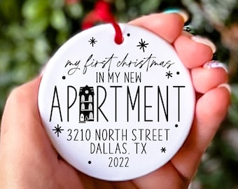 My First Apartment Christmas Ornament Townhouse Condo Closing Gift First Rental Studio Apartment New City Home New Home Gift Personalized