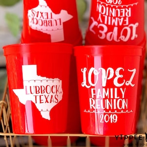 Personalized Family Reunion Cups, Stadium Party Cups, Family Trip Cups, Destination Family Reunion, Reunion Party Cups, Family Gathering Cup