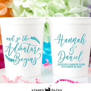 Personalized Wedding Cups, Wedding Party Cups, Custom Wedding Cups, Printed Wedding Cups, Custom Stadium Cups, Cups For Weddings