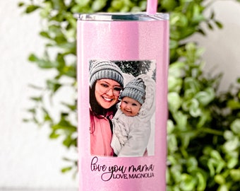 Personalized Gifts for Women Photo Gifts for Mom Gifts for Sister Birthday Gift for Her Custom Tumbler Photo Tumbler Wine Tumbler with Straw