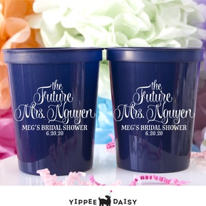 Future Mrs Personalized Cups, Bachelorette Party Cups, Custom Bridal Shower Cups, Bridal Party Cups, Printed Bridal Cups, Hen Party Favor