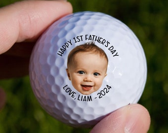 First Fathers Day Gift - New Dad Gift - Personalized Fathers Day Gift - Father's Day Gift with Kids Name - Custom Golf Ball - Golf Gifts