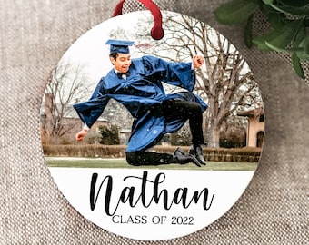 Graduation Ornament Class of 2023 Photo Ornament Personalized Gift Christmas Ornament Graduation Gift College High School Custom Gift Her