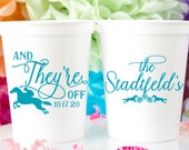 Personalized Stadium Cups, Horse Racing Party Cups, Kentucky Derby Party Favors, Derby Cocktails Cup, Custom Derby Cups, Plastic Cups