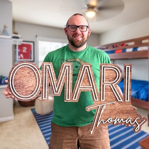 Name Sign for Nursery Boy Nursery Decor Wooden Name Sign Nursery Name Sign Boys Room Decor Kids Name Sign Baby Boy Sign Wall Name Nursery